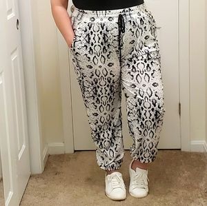 Snakeskin Print Joggers